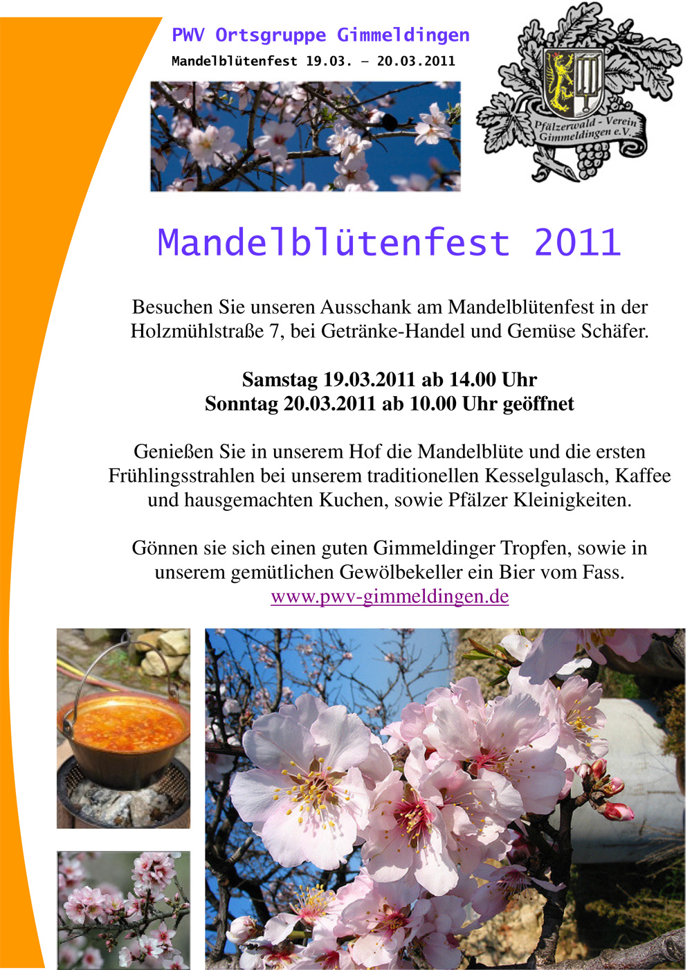 Flyer Mandelblütenfest 2011