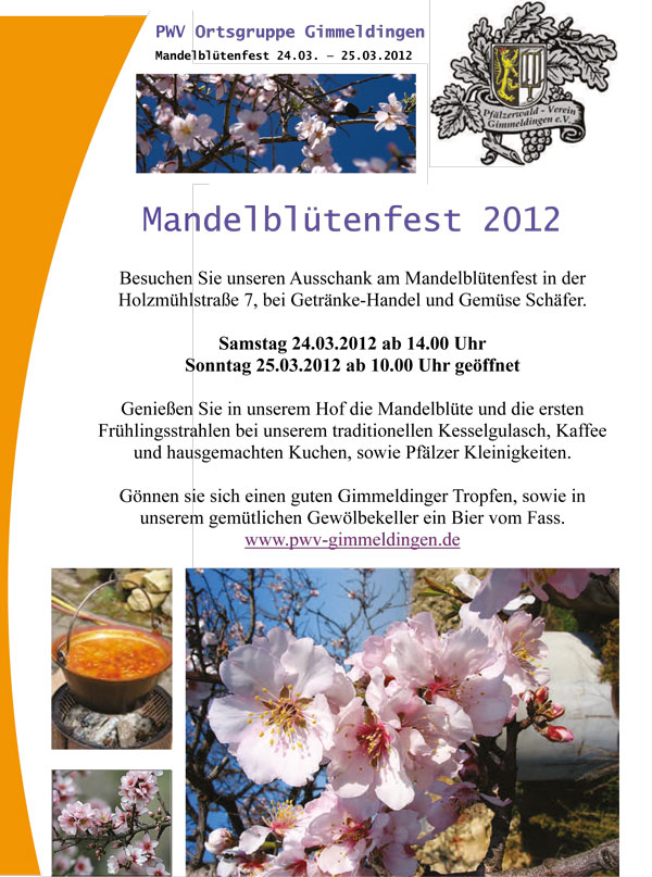 Flyer Mandelblütenfest 2012